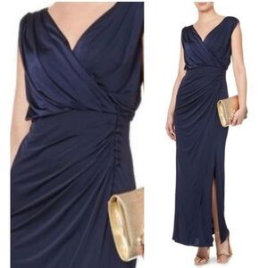 BIBA Navy Blue Evening Gown